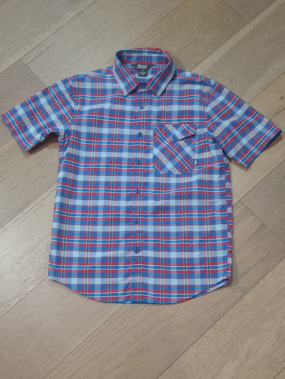 EUC Outdoor Research Shirt Men's sz S Porter Blue/Red Plaid Short Sleeve